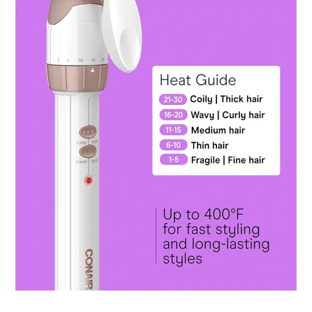 Conair Double Ceramic Hair Waver 3 Barrel Curling Iron Model CD704R